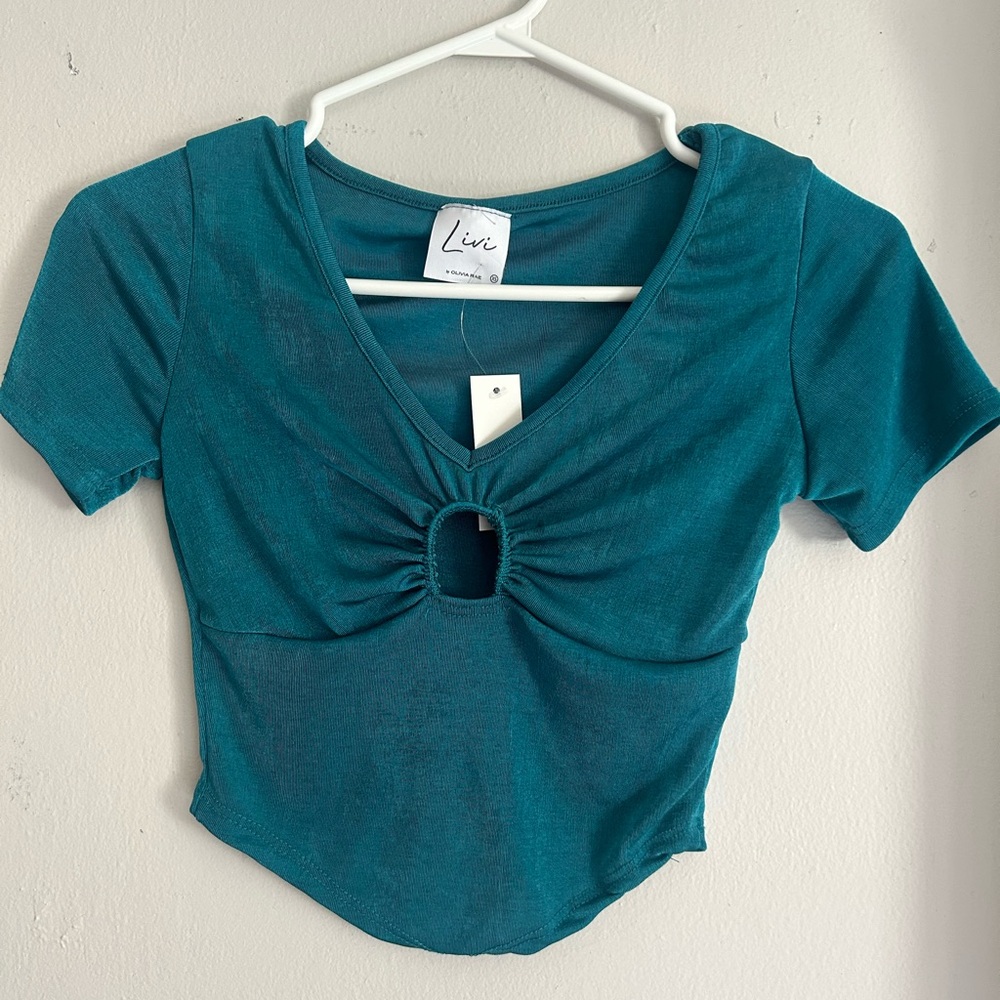 Livi Green/Teal Crop